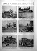 Old Print San Francisco Wreckage Earthquake Native Zulus Princess Enas Hats1906