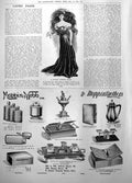 Old Stately Evening Frock Mappin & Webb Silver Cigar Box Water Jug 1906 20th