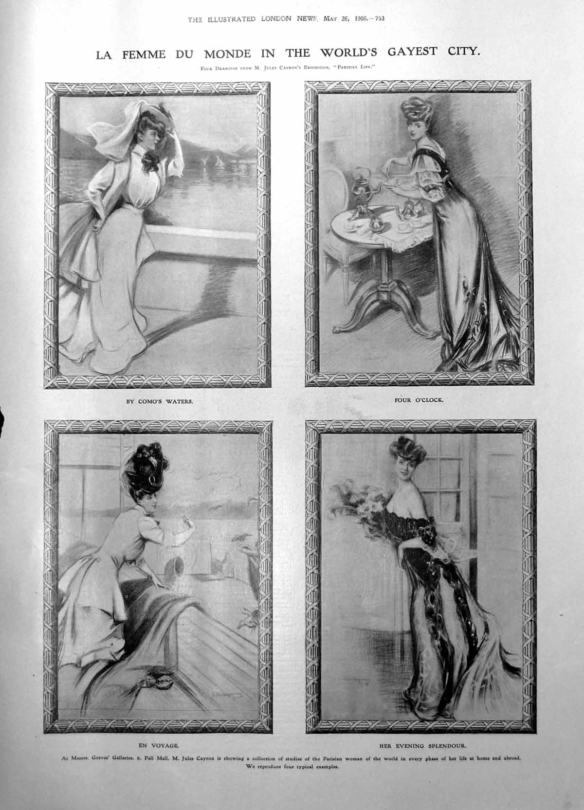 Old Studies Parisian Woman World M Jules Cayron Graves Galleries 1906 20th