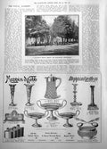 Original Old Antique Print Favourite Health Resort Promenade Cheltenham 1906