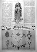 Old Print Simple White Muslin Frock Mappin & Webb Jewellery Diamonds 1906 20th