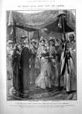Antique Print Princess Enas State Entry Church Infernal Machine Bombs 1906 20th
