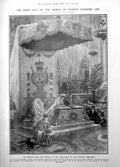 Antique Print Prayer From Throne Conclusion Wedding King Alfonso Queen 1906