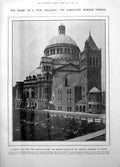 Old Print Temple Mother Church Christian Scientists Boston Mrs Eddy 1906 20th