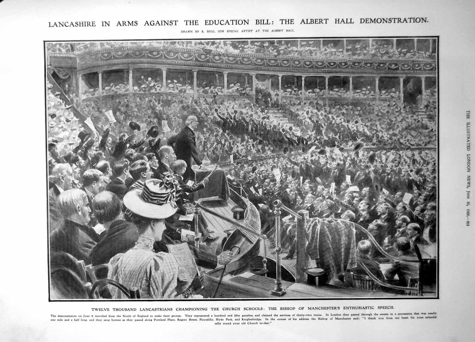 Old Lancashire Arms Against Education Bill Albert Hall Demonstation1906 20th