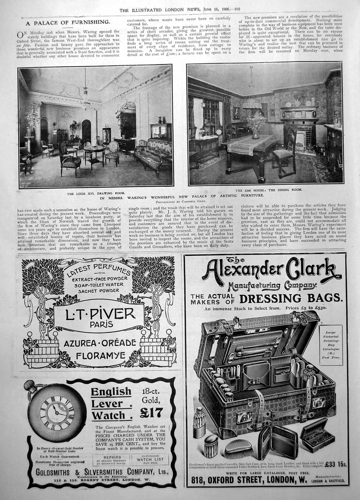 Old Warings New Palace Artistic Furniture Louis Xv1 Drawing Room 1906