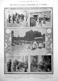 Old Print Queen Victoria Spains Honeymoon La Granja Children Vannes 1906 20th