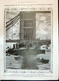 Old 1908 Torpedo Boats Flotilla Tower Bridge London King Edward Brist 20th