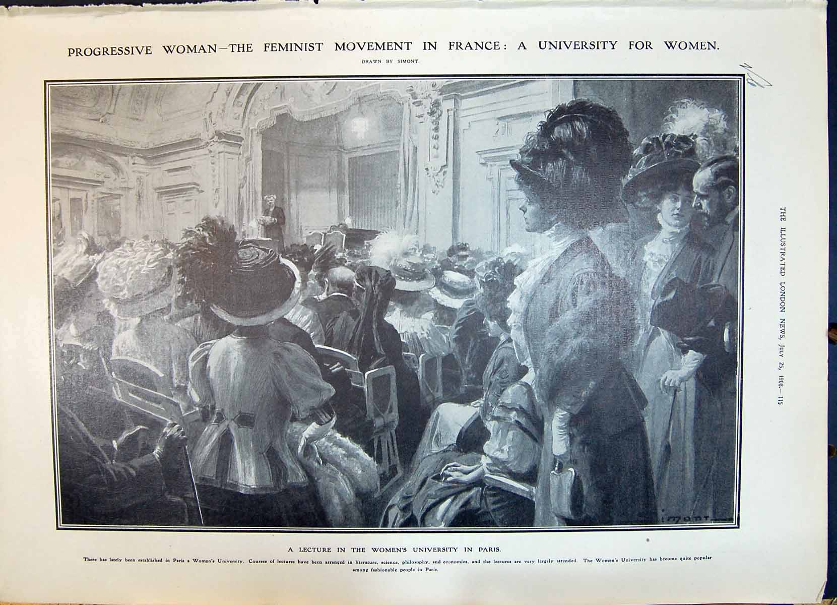 Old 1908 France University Women Crown Prince Germany Horse Wilhelm P 20th
