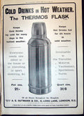 Antique Old Print 1908 Advertisement Gutmann Thermos Flask Long Lane London