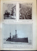 Old 1908 Navy Ship Indomitables Turkish Army Salonica Guinness Lanes 20th