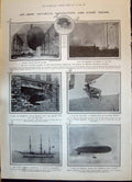 Old 1908 Air-Ships Antarctic Lovelace Charcot Parseval Balloon Cave M 20th