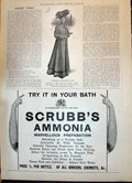 Old 1908 Ladies Fashion Travelling Coat Advertisement Scrubb'S Ammoni 20th