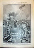 Old 1908 Captive Observation Balloon War Ship Hammond Wales Golf Bird 20th