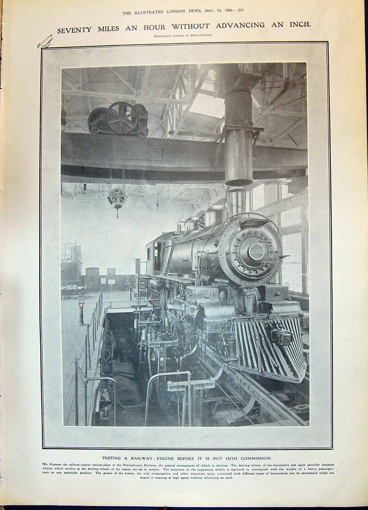 Old 1908 Testing Railway Engine Pennsylvania Train Crocodile Hunting 20th