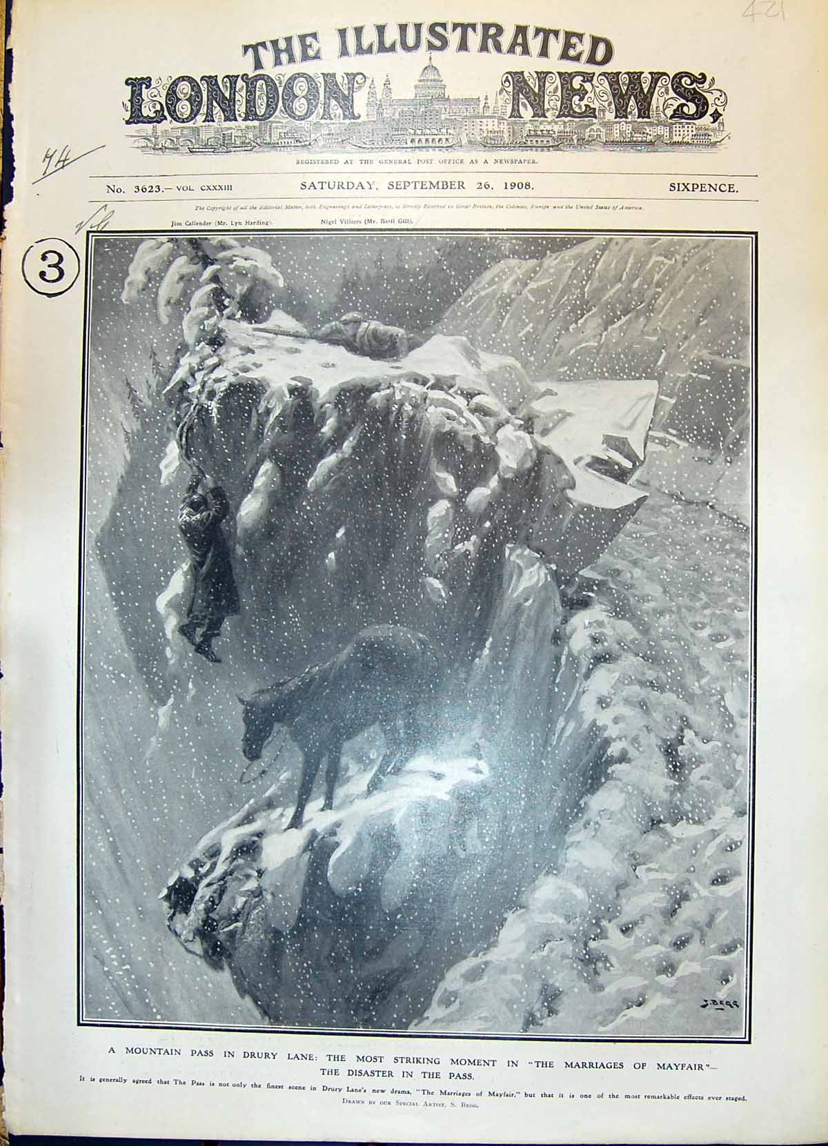 Old 1908 Mountain Pass Drury Lane Theatre Marriages Mayfair Horse Dis 20th