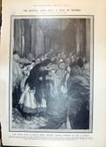 Antique Old Print 1908 Union Women Blacklegs Churst Mill ham Cotton Asquith M