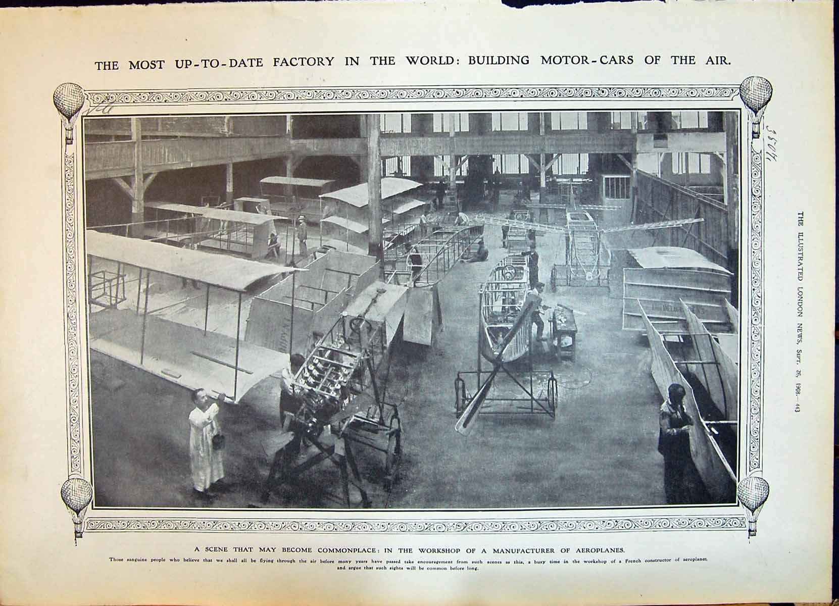 Old 1908 Aeroplane Factory Manufacturer Workshop Religions China Tahi 20th