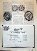 Old Print 1908 Drum Smith Flexible Hub Rubber Buffers Michelin Car Tyres 20th