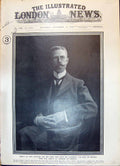 Original Old Antique Print 1908 Portrait King Sweden Photograph Herm Hamnquist