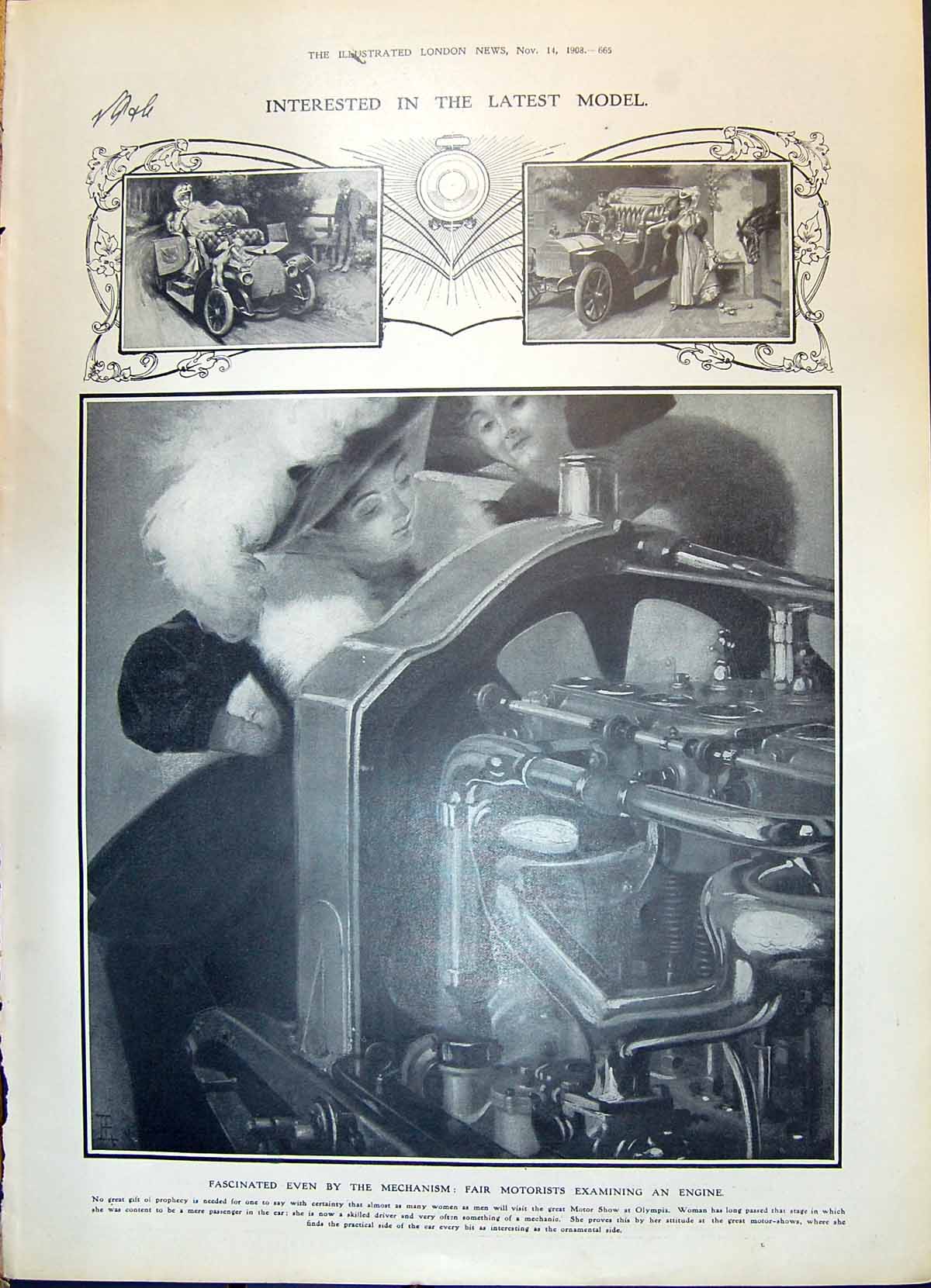 Old 1908 Motorists Engine Motor Show Olympia Servian Troops War Novi- 20th