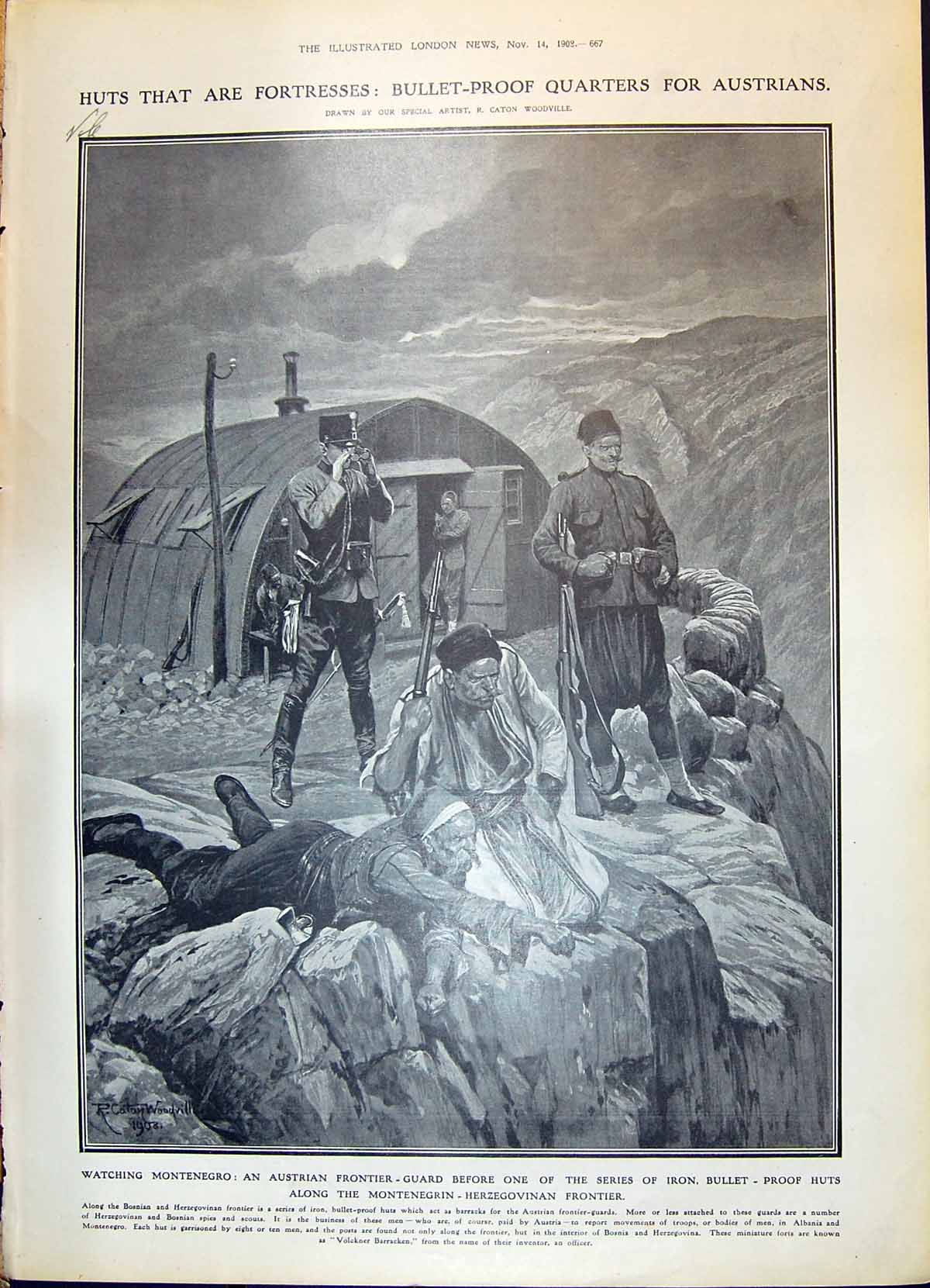 Old 1908 Austrian Frontier Guard Bullet-Prohuts Montenegro Mond Cayug 20th