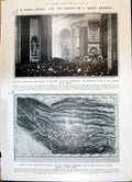 Old 1908 Papal Jubilee Pope Basilica St. Peter Sven Hedin Map Tibet B 20th