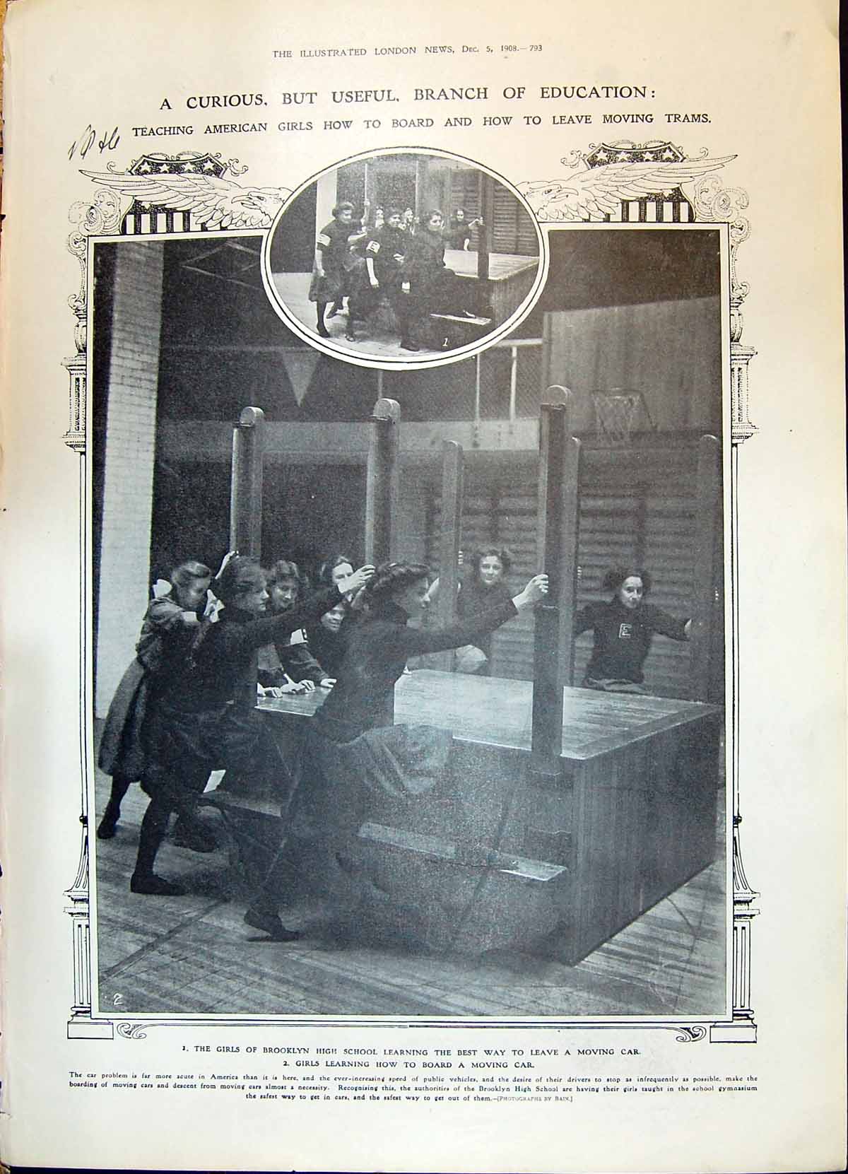 Old 1908 Teaching America Girls Trams Theatre King Henry Calvert Tith 20th