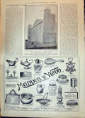 Old Print 1908 Mappin Webb Plan Proposed Garage German Zeppelin Airships 20th