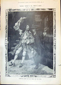 Old 1908 Christmas Cheer Men Celebrating Boy Runninh Away Turkey Dinn 20th