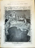 Old 1908 Christmas Scene Crackers Dinner Table Cadwalls Prince Northu 20th