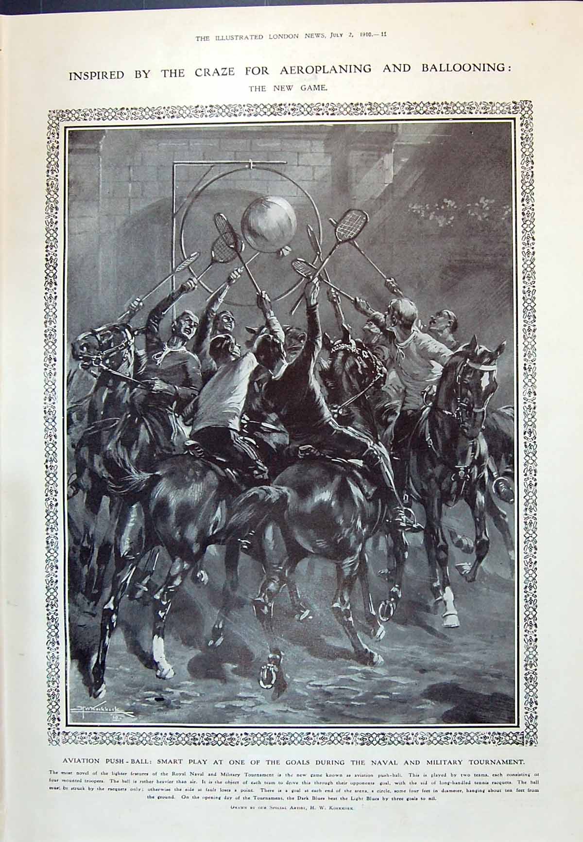 Old 1910 Aviation Push-Ball Military Tournament Canton Sulphur Mine W 20th