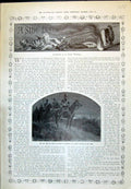 Original Old Antique Print 1910 Canton Woodville Siers War Horses Gateway 20th
