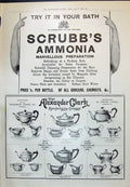 Old 1910 Scrubb'S Ammonia Alexander Clark Manufacturing Company Ref.2 20th
