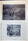 Old Print 1910 Story Illustration Wild Horse Kerridge GProspector Hyatt 20th