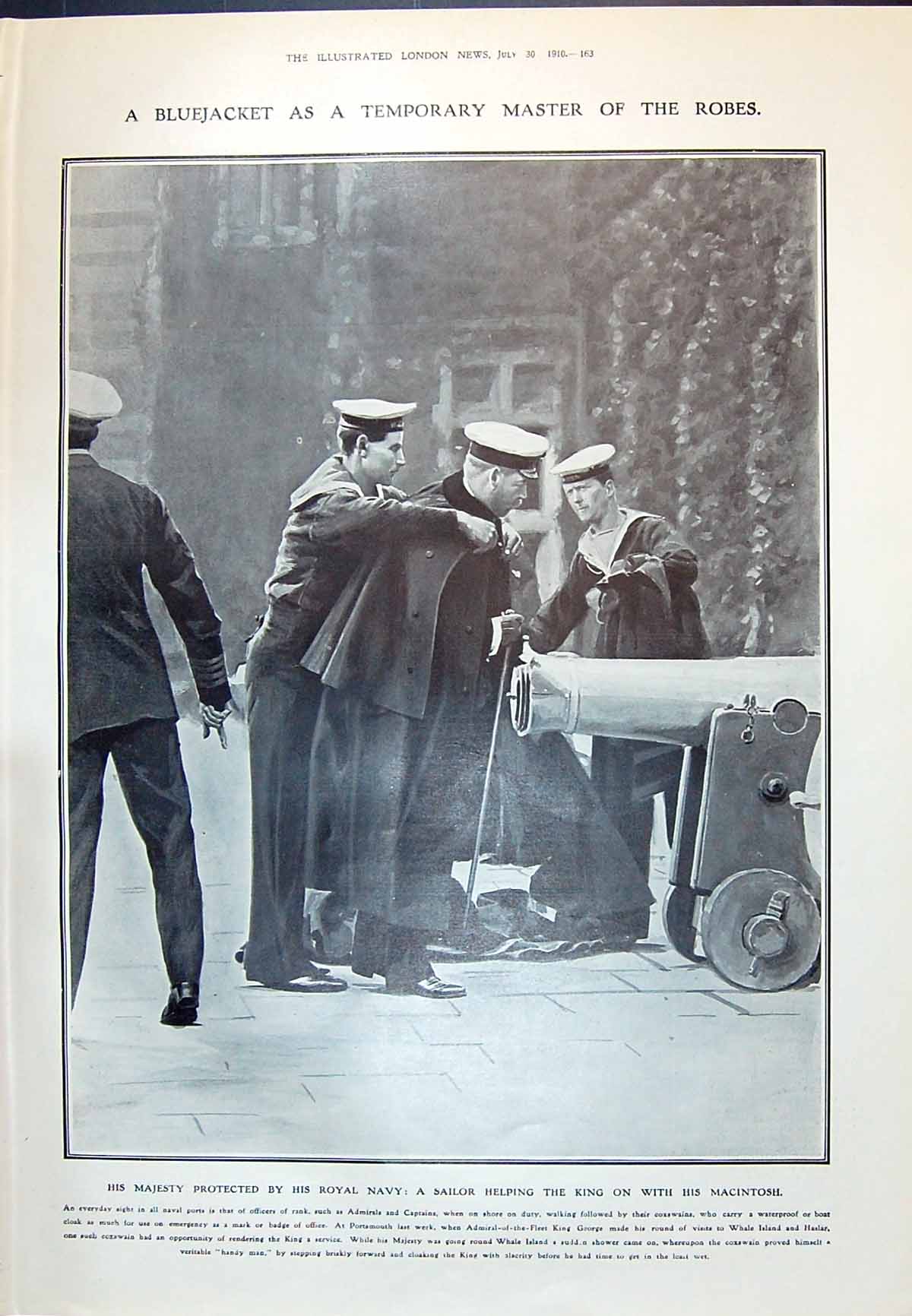 Old 1910 Bluejacket Royal Navy King George Macintosh Airship Lucerne 20th