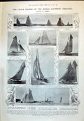 Old 1910 Yachts Cowes Cochran Lipton Verstraete German Crown Prince S 20th