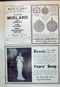 Antique Old Print 1910 Pears Soap Diamond Merchants Midland Railway Scotland