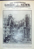 Old Print 1910 Great Brussels Exhibition Fire Belgian Building Photograph 20th