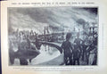 Old Print 1910 Brussels Exhibition Fire Wreckage Fallen Lion Belgian Sie 20th