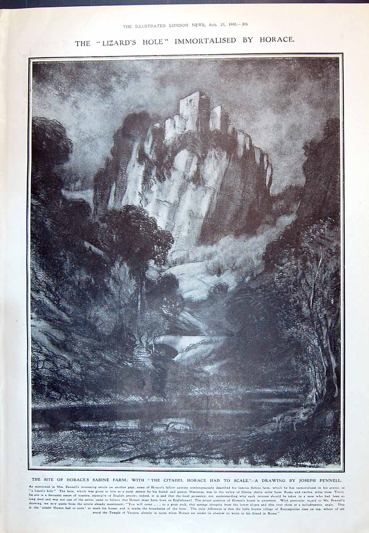 Old 1910 Pennell Lizard'S Hole Horace Sabine Farm Carnarvon Castle Pr 20th