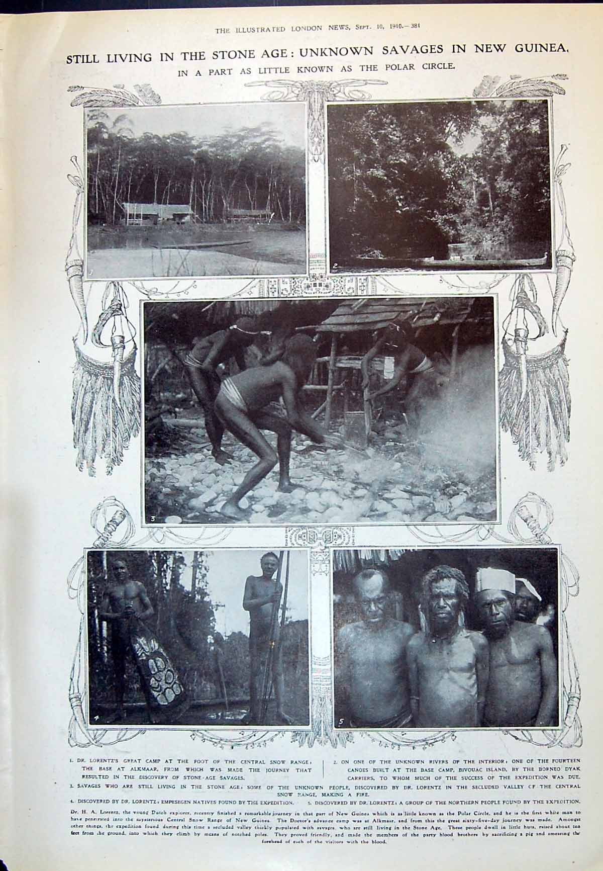 Old 1910 Savages Guinea Polar Circle Lorentz Alkmaar Bivouac Bonney S 20th