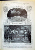 Old 1910 Battle Flowers Baden-Baden Halley'S Comet Harvest Wagon Blac 20th