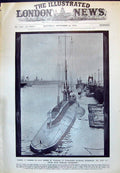 Antique Old Print 1910 DLargest Submarine World Wireless Telegraphy Ship