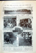Antique Print 1910 Army Manoeuvres Gibbs Aeroplane Siers War Neildf Walters