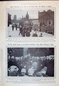 Old 1910 Queen Alexandra Dundee Brussels Exhibition King Albert Folke 20th