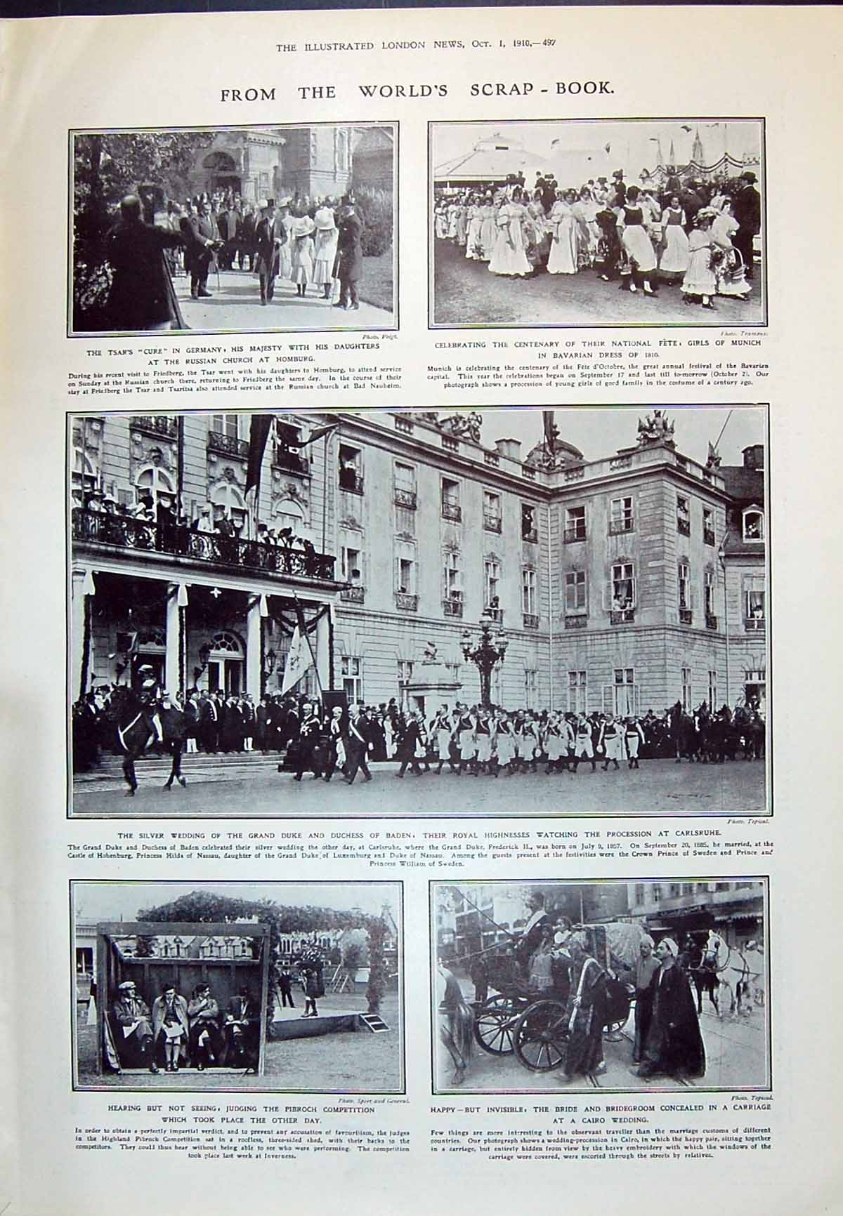Old 1910 Silver Wedding Duke Baden Carlsruhe Fete Munich Homburg Clif 20th