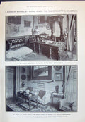 Old 1910 Royal Writing Room Manoel Necessidades Palace Lisbon Dickson 20th