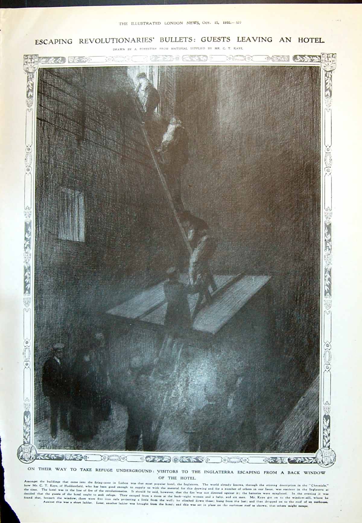 Old 1910 Hotel Inglaterra Lisbon Kaye Monypenny Fyfe Lavater Cagliost 20th