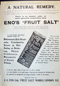Old Antique Print 1910 Advertisement Eno'S Fruit Salt Works London Ref.3 20th
